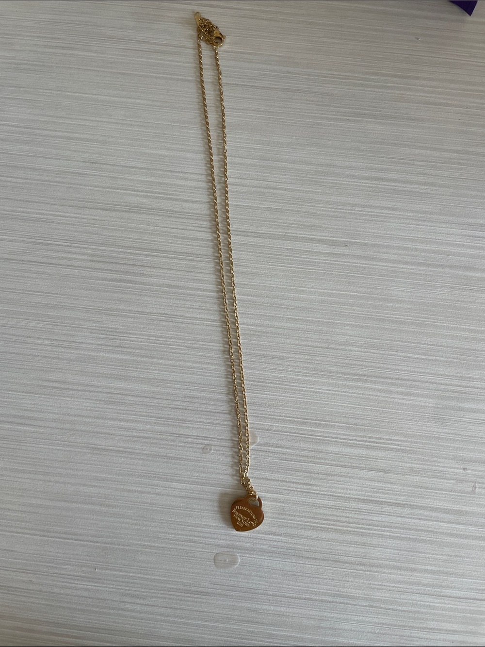 Tiffany Gold Round Pendant Necklace